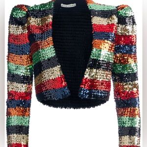 Alice + Olivia Sherryl Sequin Jacket